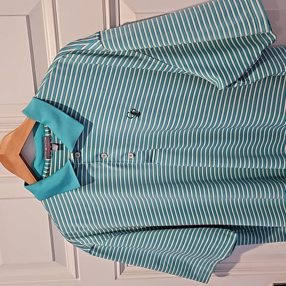 Peter Millar Summer Comfort mens striped polo, size XL - Picture 2 of 8